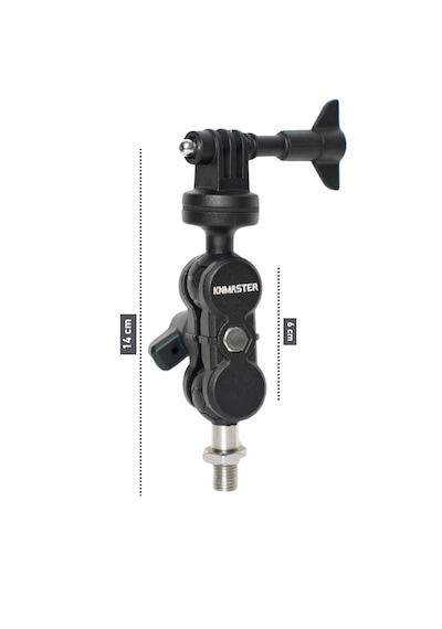 Knmaster MC120 – 360° Ayarlanabilir Motosiklet 10mm Vida Bağlantılı Aksiyon Kamera Aparatı