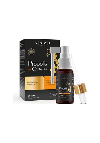 Voop Propolis + C Vitamini Sprey - Damla 20 Ml - 5 Adet Tarı