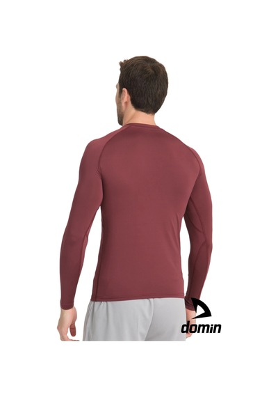 Hnc Sport Erkek Uzun Kol Bordo Fit Compression Spor Body Tshirt