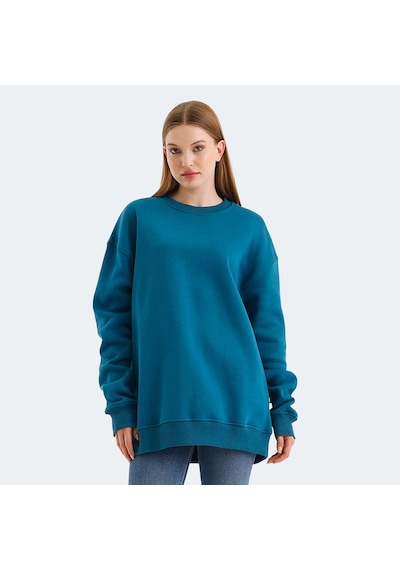 Slazenger VADIM Oversize Kadın Oversıze Petrol Sweatshirt