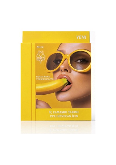 Colezium Muz Aromalı Yenilebilir İç Çamaşırı Takımı - Renkli / Standart Çok Renkli
