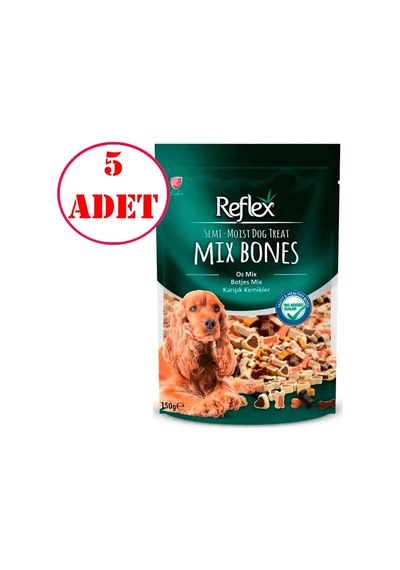 Reflex Mix Bones Karışık Kemikler Yumuşak Köpek Ödülü 150 Gr 5 Ad