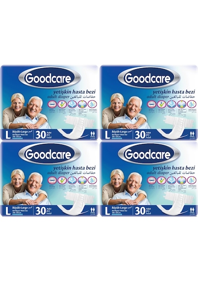 Goodcare Hasta Bezi Yetişkin Bel Bantlı Tekstil Yüzey L 120 Adet L