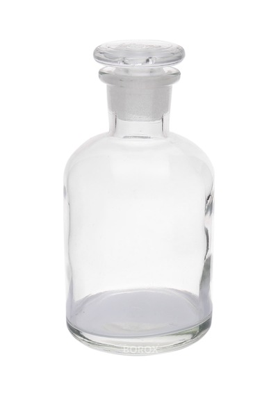 Borox Şilifli Cam Tıpalı Şeffaf Cam Miyar Şişe 125 ML