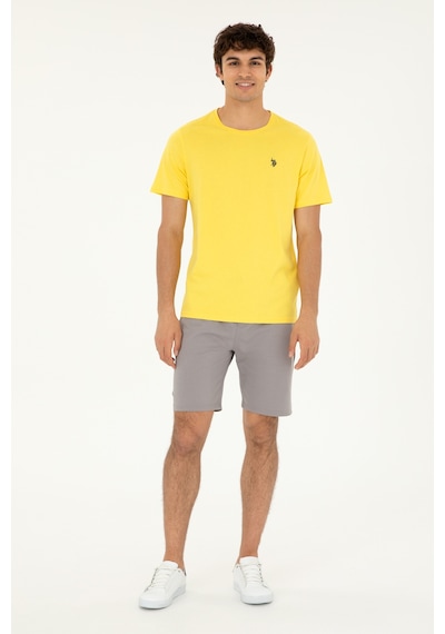 U.S. Polo Assn. Erkek Sarı Basic Tişört 50279632-VR044