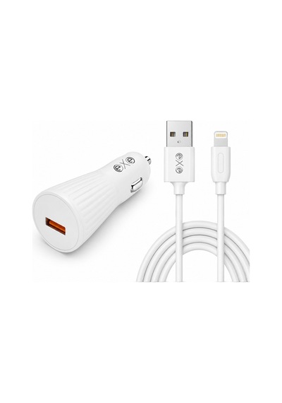 Exe 25w Hızlı Araç Şarj Adaptörü Lightning Uyumlu Kablo Dahil