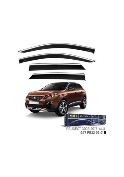 Cam Rüzgarlığı Ön Arka 4 Lü Peugeot 3008 2017+ Kromlu 047pe320201 Niken