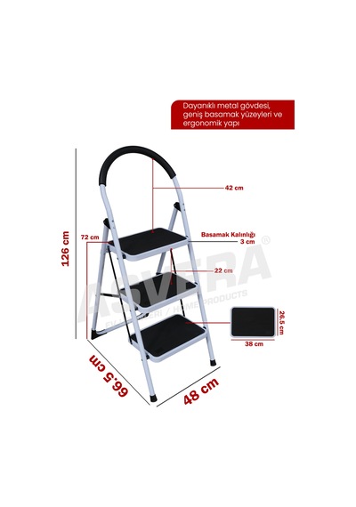 Vertika 3'lü Ev Tipi Merdiven