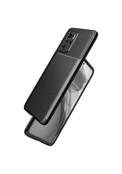 Xiaomi Poco X3 Gt Kılıf Karbon Görünümlü Silikon Kamera Korumalı Üstün Koruma Celikaksesuar Siyah