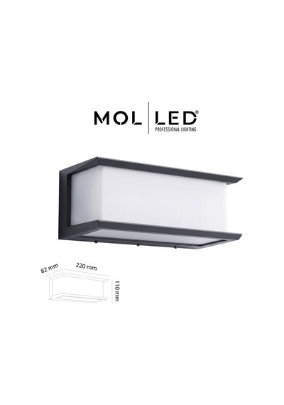 Molled Oliva Serisi 18w Siyah Dikdörtgen Led Dış Mekan Aplik 3000k - Mol8824