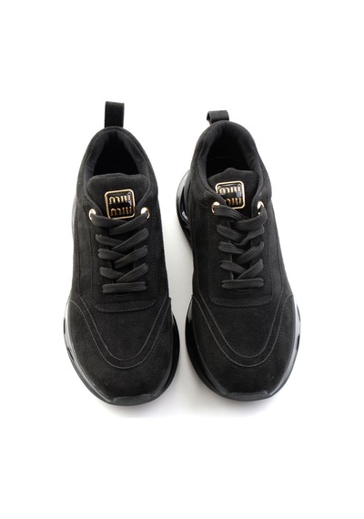 Bambi Siyah Süet Kadın Sneaker K01228092572