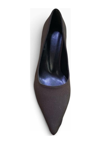 By Doğanrenas Kadın İnce Topuk Saten Stiletto Kahverengi - 942600550 Kahverengi