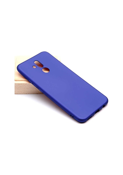 Noktaks - Mate 20 Lite Uyumlu - Kılıf Mat Soft Esnek Premier Silikon Kapak - T5892 - Saks Mavi Saks Mavi