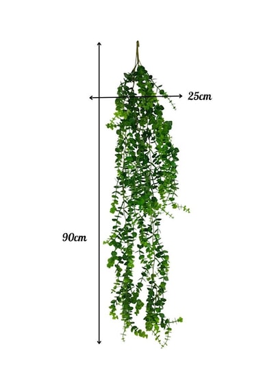 Yapay Çiçek Sarkan Okaliptus Şimşir Yapay Sarmaşık Sarkan Çiçek 90cm Yeşil