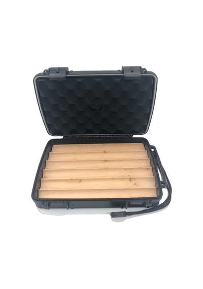 Quantum Seyahat Tipi 6 İçi Sedir Siyah Humidor Puro Kutusu - Trz3006