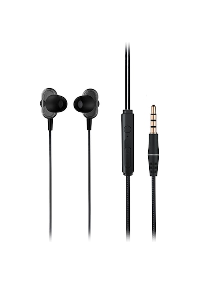 Lecoo EH102 Kablolu 3.5mm Jacklı Kulak İçi Mikrofonlu Dual Driver Kulaklık