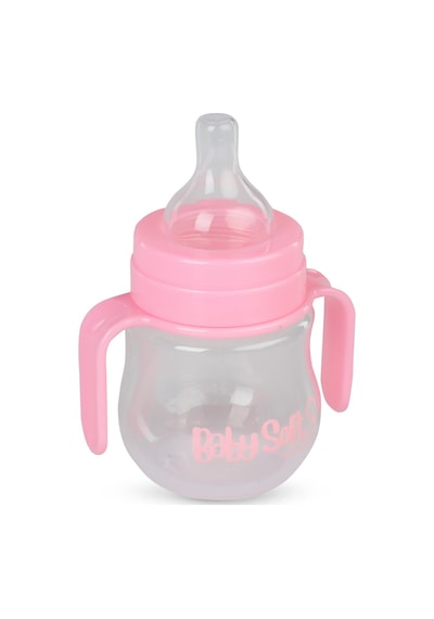 Baby Soft Geniş Ağız Kulplu Bıberon 150 Ml - Pembe
