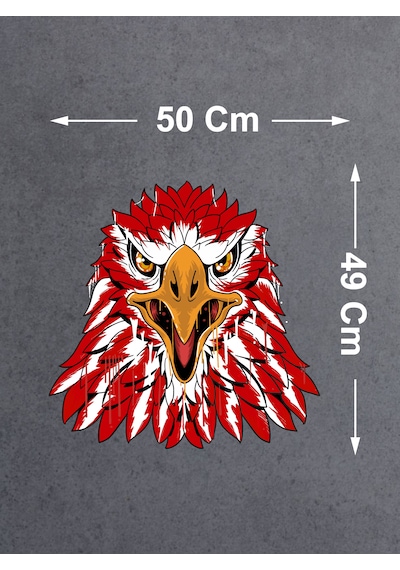Kartal Sticker - Vahşi Kartal Eagle Sticker - Araba Oto Motosiklet Karavan Sticker - 00944 50x50 Cm