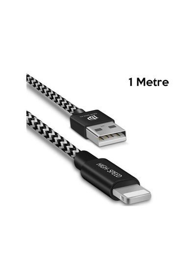 Dux Ducis K-One Cable Usb Lightning Şarj Kablosu 1 Metre Siyah