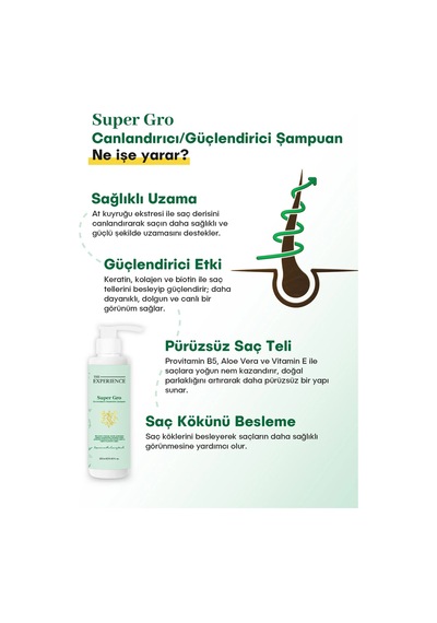Super Gro Canlandırıcı & Güçlendirici Şampuan 250 Ml tü