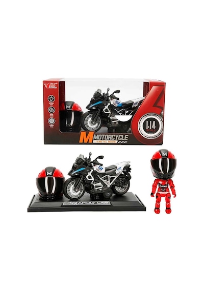1:14 Sesli Ve Işıklı Bmw Off-road Die Cast Çek Bırak Motosiklet - 1 Adet Stokta Olan Gönderilir