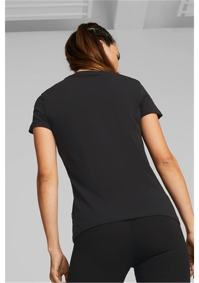 Puma Ess Logo Tee Kadın Siyah T-shirt 586774-01