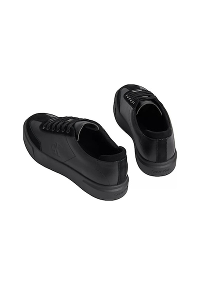Calvin Klein Erkek Deri Bağlamalı Rahat Taban Ck Yazı Detay Siyah Sneaker-14719