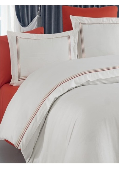 Nazik Home Trend Kiremit Nevresim Takımı Çk Kiremit