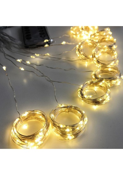 Coverzone Led Işık 5 Metre Sarı Işık Kornişe Takılabilir Aydınlatma Usb Girişli, Bakır Telli, 10 Halkalı Diğer