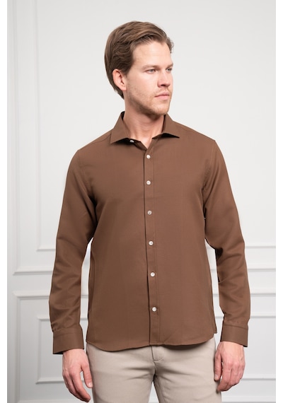 Morven Erkek Kahve Trend İtalyan Yaka Slim Fit Dar Kesim Gömlek 25mc004017400 Kahve Kahve Morven Erkek Kahve Trend İtalyan Yaka Slim Fit Dar Kesim Gömlek 25mc004017400 Kahve Kahve