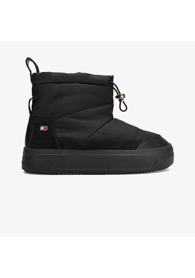 Tommy Hilfiger Flag Kadın Siyah Bot Düz Fw0fw08334 Siyah