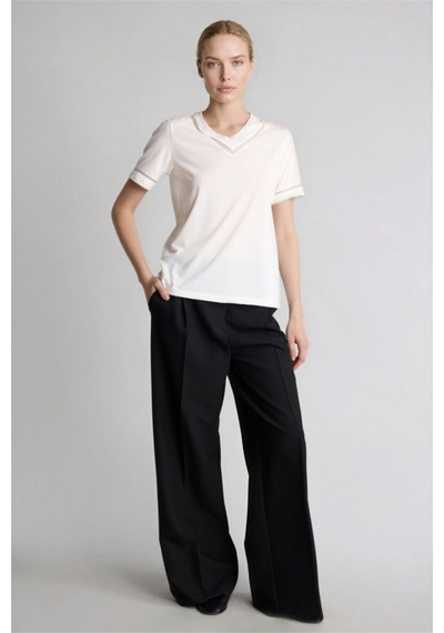 Defacto Basic Ekru Kadın T-shirt H1458ax/er105