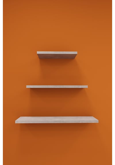 Asra Trend Modern 3'lü Uçan Raf Çok Amaçlı Duvar Rafı Organizer %100 Mdf Kitaplık Mutfak Banyo Rafı Drf05 Retro Taş