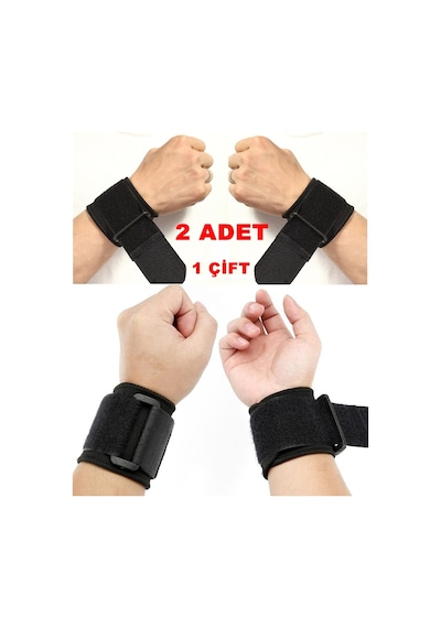 2 Adet El Bilek Bandajı Elastik Sporcu Bilekliği Fitness Ağırlık Çok Renkli