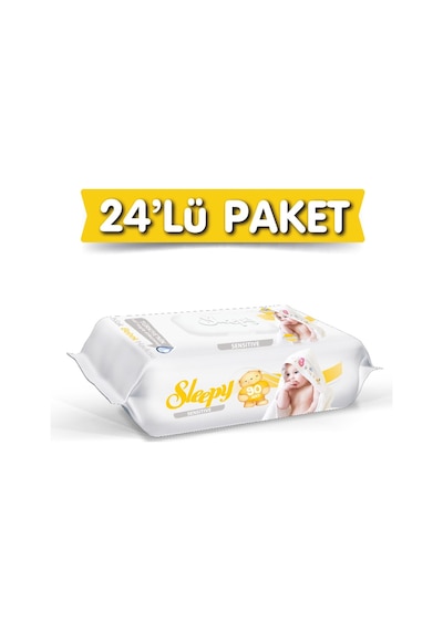 Sleepy Islak Mendil 90 Lı Sensitive 24 Lü Paket 2160 Yaprak Tekli