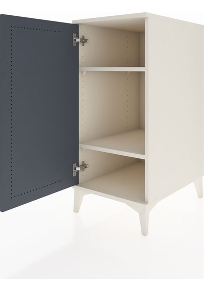 Kronos Komodin 2 Raflı Tek Kapaklı 44x59x96 Aytaşı-antrasit Aytası