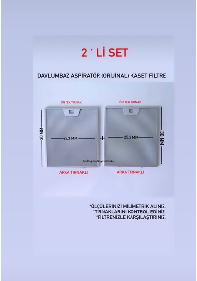 Bosch Uyumlu Dwp64cc50t İnox Piramit Davlumbaz Alüminyum Yağ Filtresi