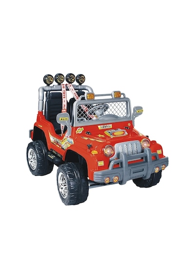 Kumandalı Çift Kişilik Mega Akülü Araba Kırmızı - 12 Volt İki Kişilik Akülü Araba Akülü Jeep - Mega