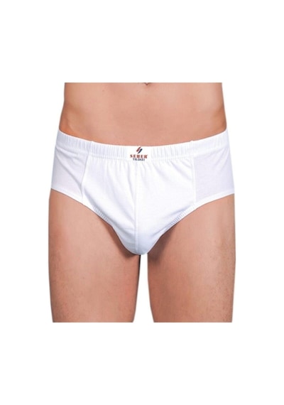 Tutku Erkek Yıldızı Beyaz 12'lı Slip Külot 005 Beyaz