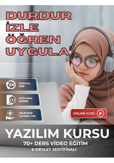 Sertifikalı Online Kodlama Yazılım Eğitimi Programlama Kursu