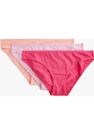 Koton Brief Külot 3'lü Paket Basic Pamuklu Fuşya 4slk30133mk 4SLK30133MK305 Fuşya