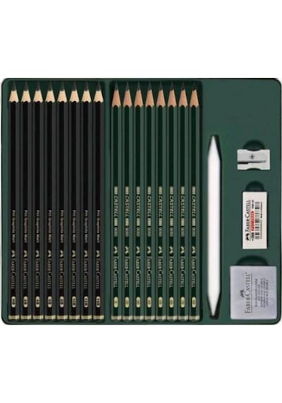 Faber Castell Metal Kutu Pitt Graphite Matt Dereceli Kalem Seti