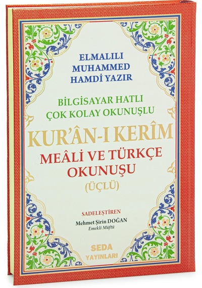 Üçlü Mealli Arapça Türkçe Okunuşlu Kuranı Kerim Cami Boy