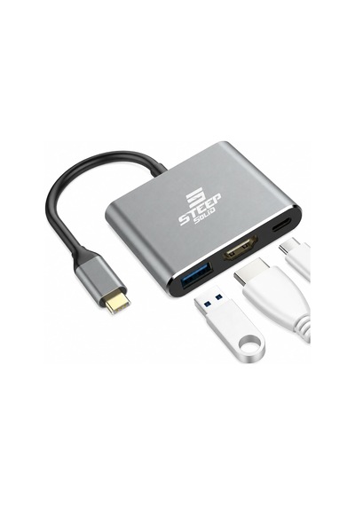 Type-c 3'ü 1 Arada Usb Hub Hdmı Dönüştürücü Ve Usb Adaptör Hu-07