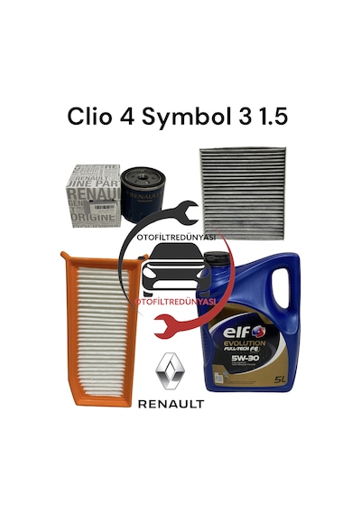Renault Clio 4 1.5 Dci Filtre Bakım Seti 2012-2018 511823000