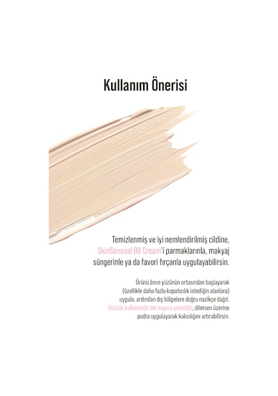 Skin Sensual BB Krem Extra Light| 50 Spf Uva/Uvb Pa++++ | Leke Oluşumunu Önlemeye Yardımcı, Aydınlık ve Canlılık