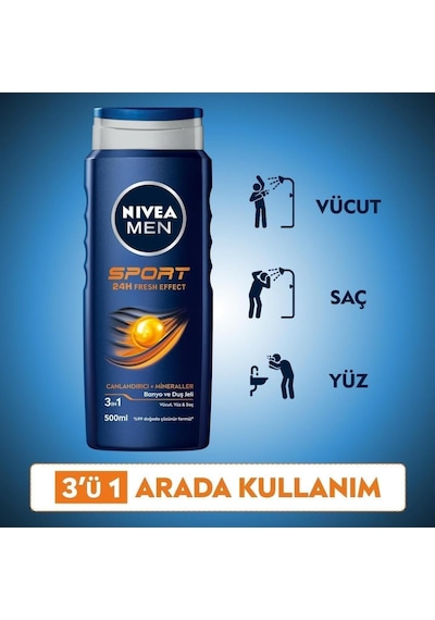 Men Sport Duş Jeli 500 Ml + Invisible Black&white Fresh Erkek Roll-on Deodorant 50 Ml Diğer