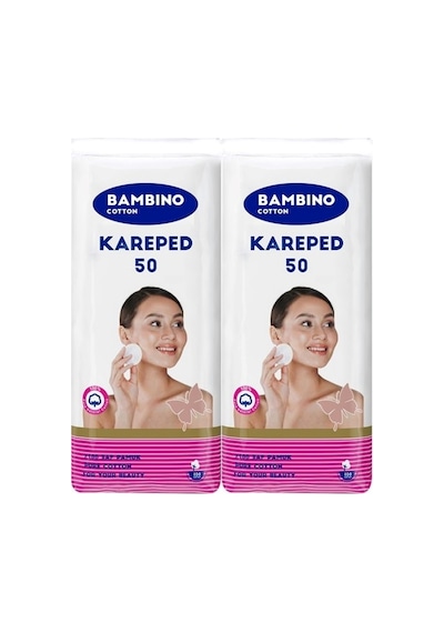 Bambino Cotton Kare Makyaj Ve Bebek Temizleme Pamuğu 100 Adet