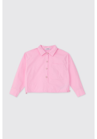 Panço Kız Çocuk Pembe Gömlek 2611gk06055