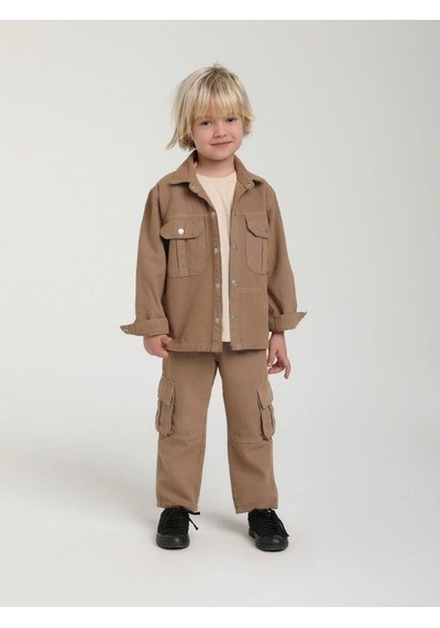 Jack Lions Erkek Bebek Çocuk Cepli Kargo Pantolon-15630 Camel